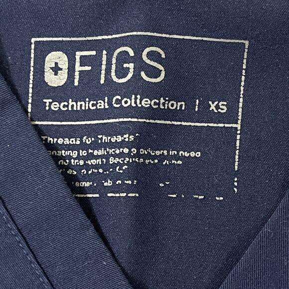 Figs Technical Collection Scrub Shirt Womens XS Blue Medical - Picture 3 of 9